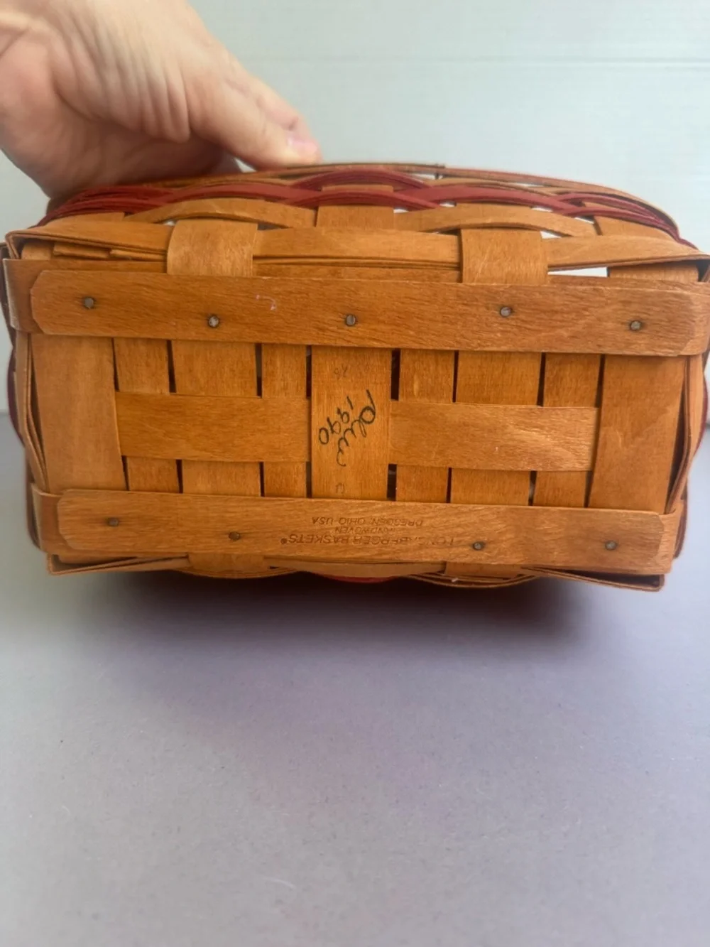 Longaberger 1990 Gingerbread Basket with Liner